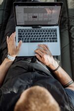 a person working on his laptop