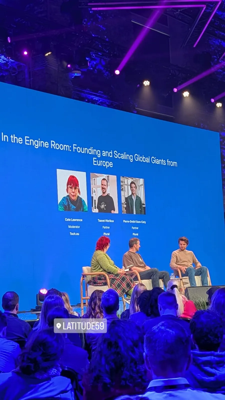 Panel Founding and Scaling Global Giants from Europe mit Taavet Hinrikus auf der Latitude59 2026